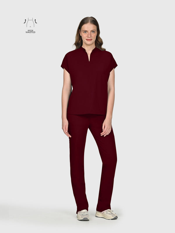 High Waisted Rise Ten-Pocket Cargo Scrub Pant