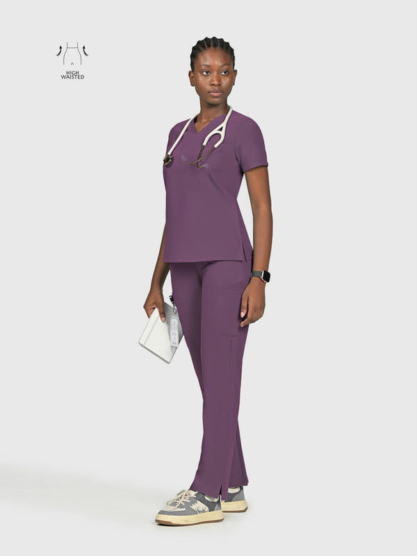 High Waisted Rise Ten-Pocket Cargo Scrub Pant