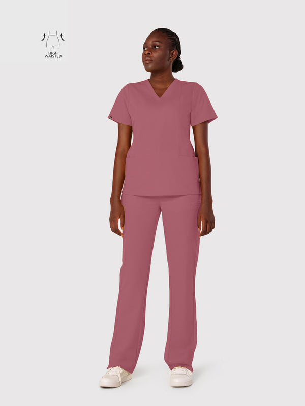 High Waisted Rise Ten-Pocket Cargo Scrub Pant