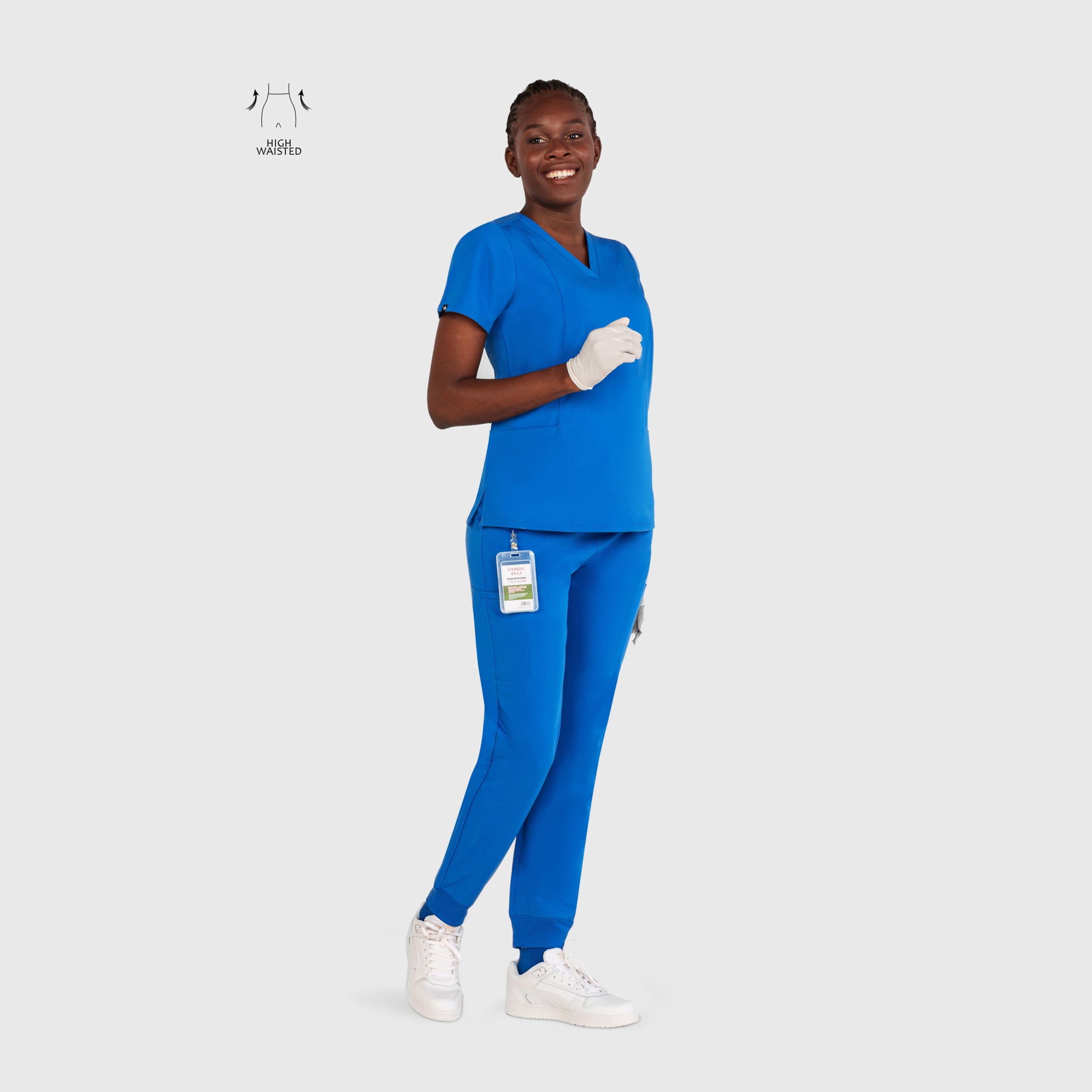High Waisted Flex Nine-Pocket Jogger Scrub Pant – Healix Scrubs