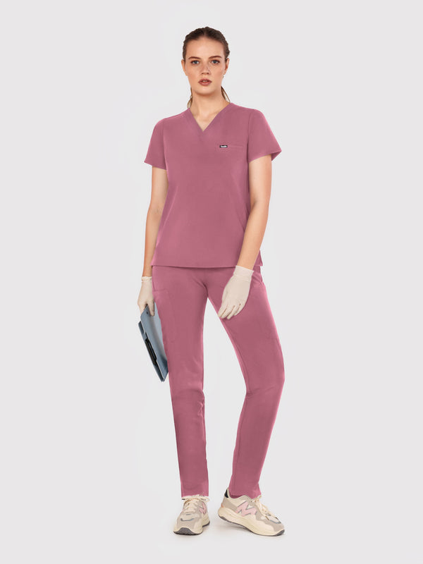 Sleek Eight-Pocket Slim Scrub Pant