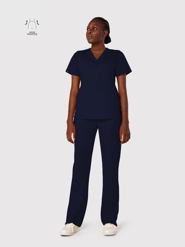 High Waisted Rise Ten-Pocket Cargo Scrub Pant