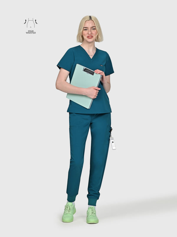 High Waisted Flex Nine-Pocket Jogger Scrub Pant