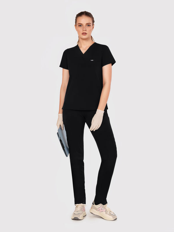 Sleek Eight-Pocket Slim Scrub Pant