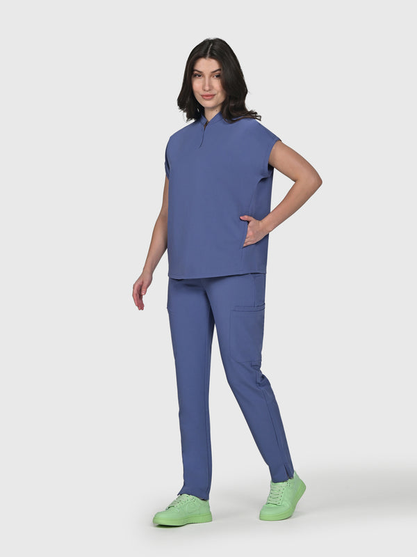 Sleek Eight-Pocket Slim Scrub Pant
