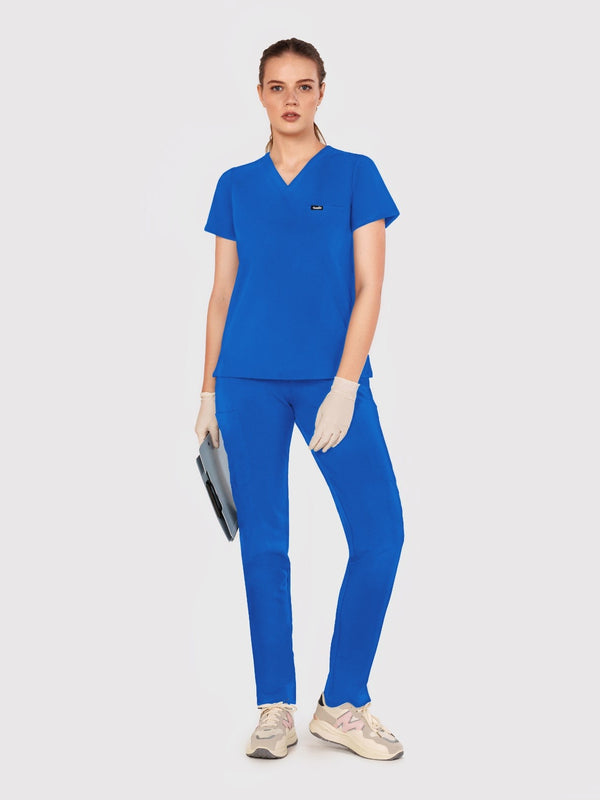 Sleek Eight-Pocket Slim Scrub Pant