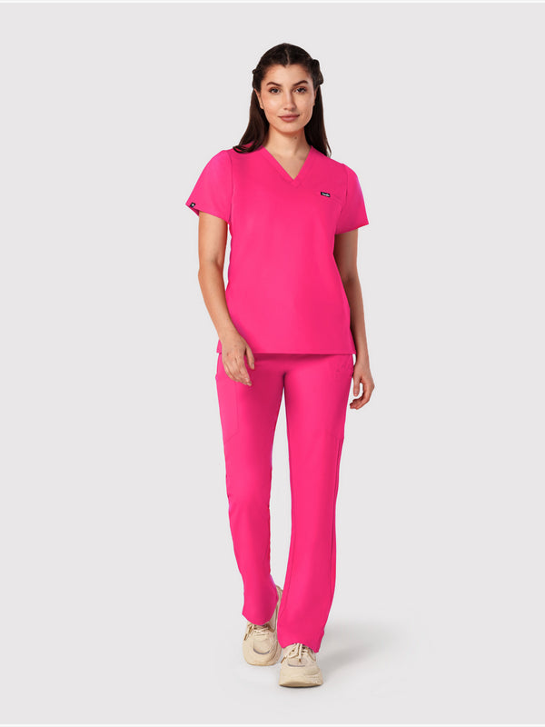 High Waisted Rise Ten-Pocket Cargo Scrub Pant