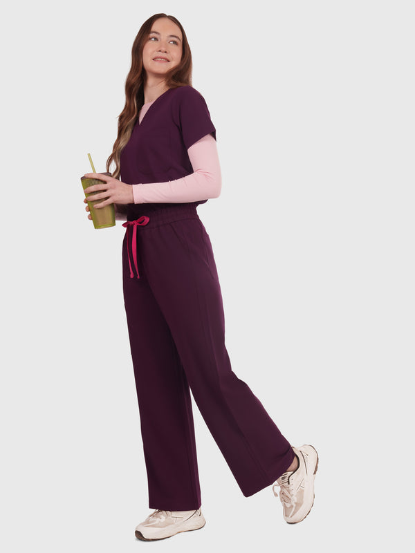 Elan High Waisted Wide-Leg Scrub Pant
