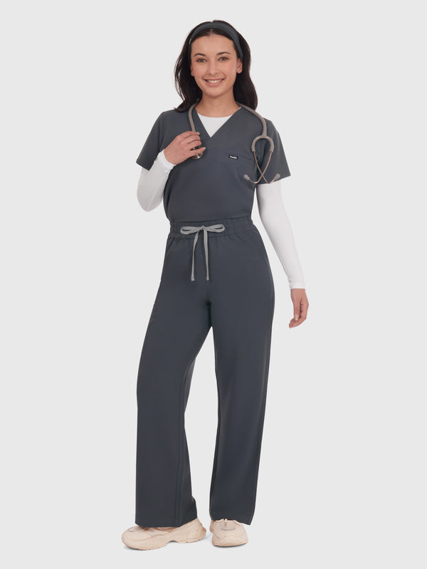 Elan High Waisted Wide-Leg Scrub Pant