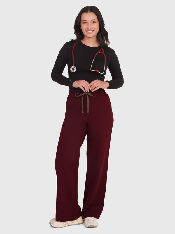 Elan High Waisted Wide-Leg Scrub Pant