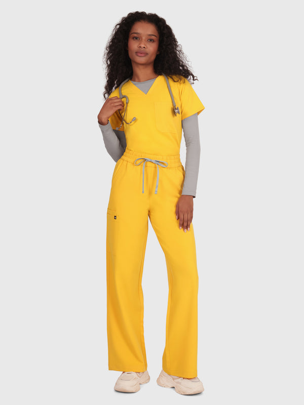 Elan High Waisted Wide-Leg Scrub Pant