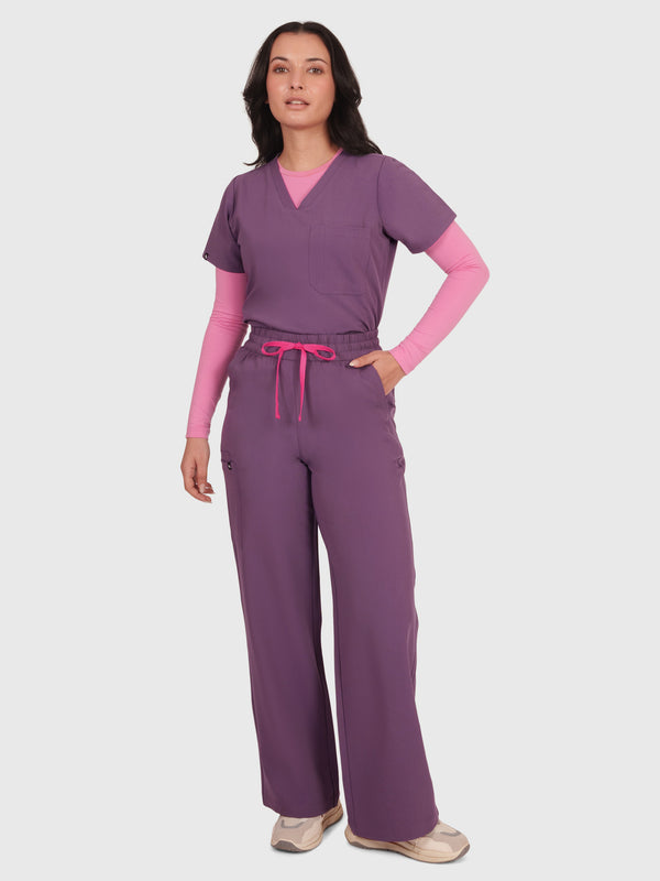 Elan High Waisted Wide-Leg Scrub Pant