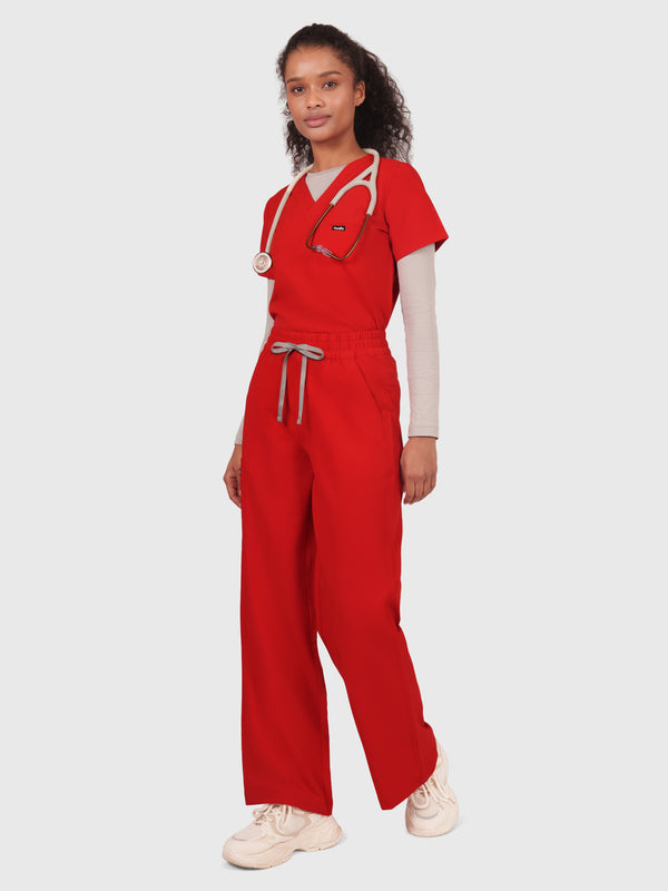 Elan High Waisted Wide-Leg Scrub Pant