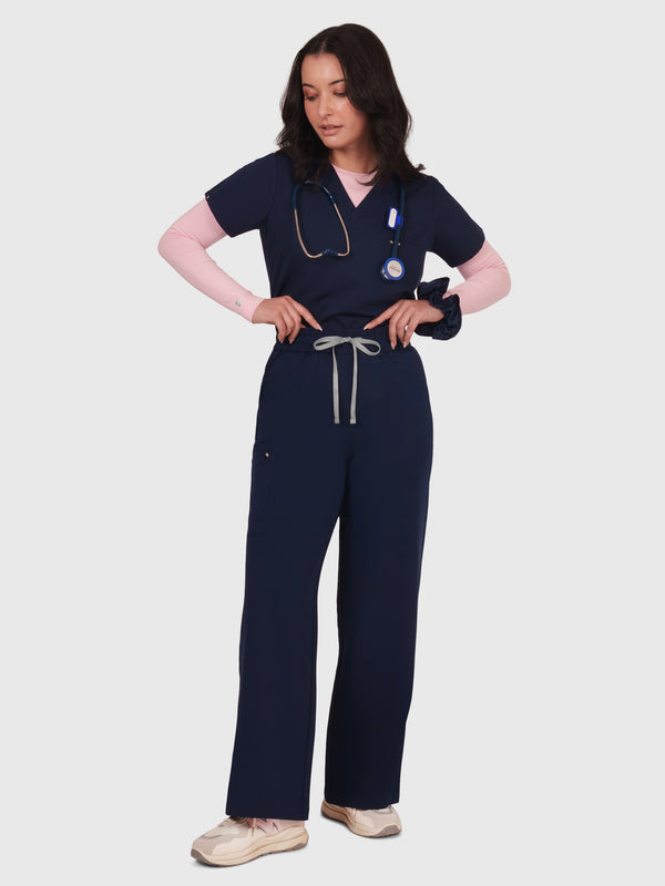 Elan High Waisted Wide-Leg Scrub Pant