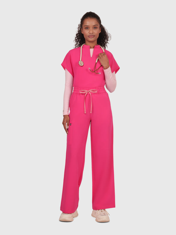 Elan High Waisted Wide-Leg Scrub Pant