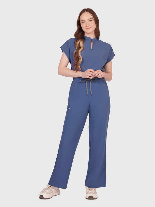 Elan High Waisted Wide-Leg Scrub Pant
