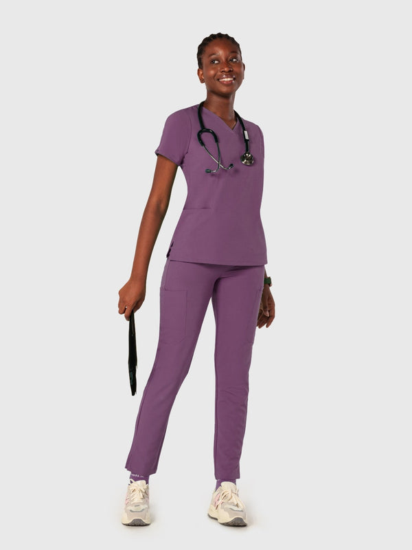 Sleek Eight-Pocket Slim Scrub Pant