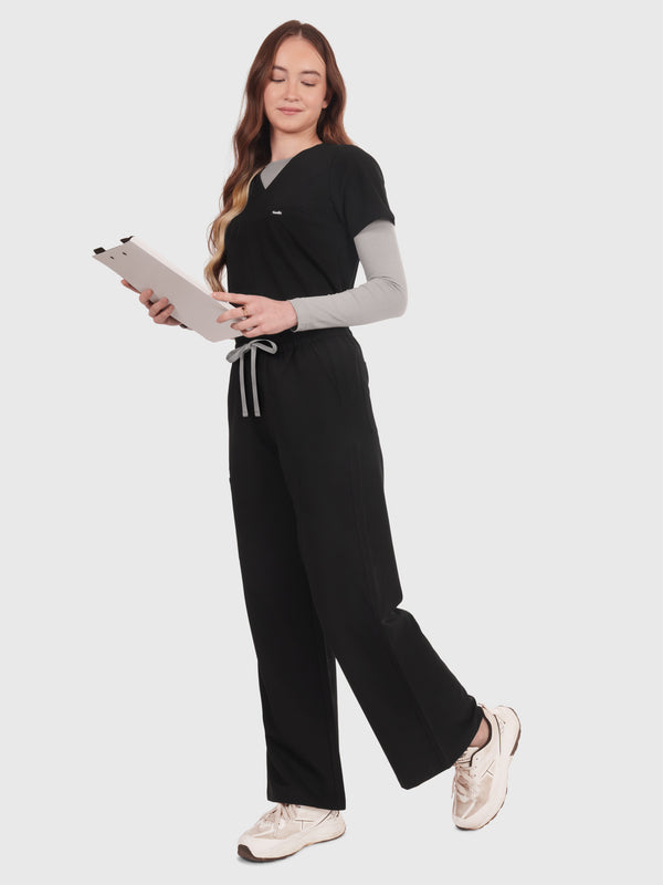 Elan High Waisted Wide-Leg Scrub Pant
