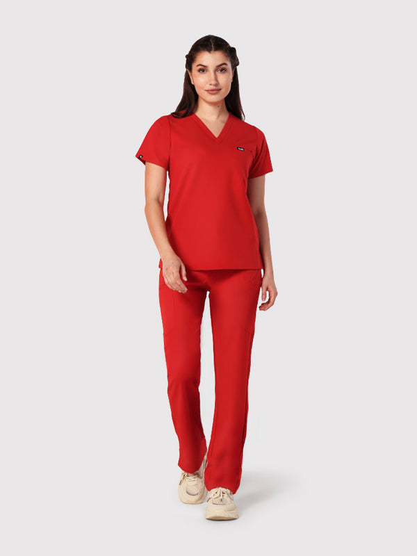 High Waisted Rise Ten-Pocket Cargo Scrub Pant