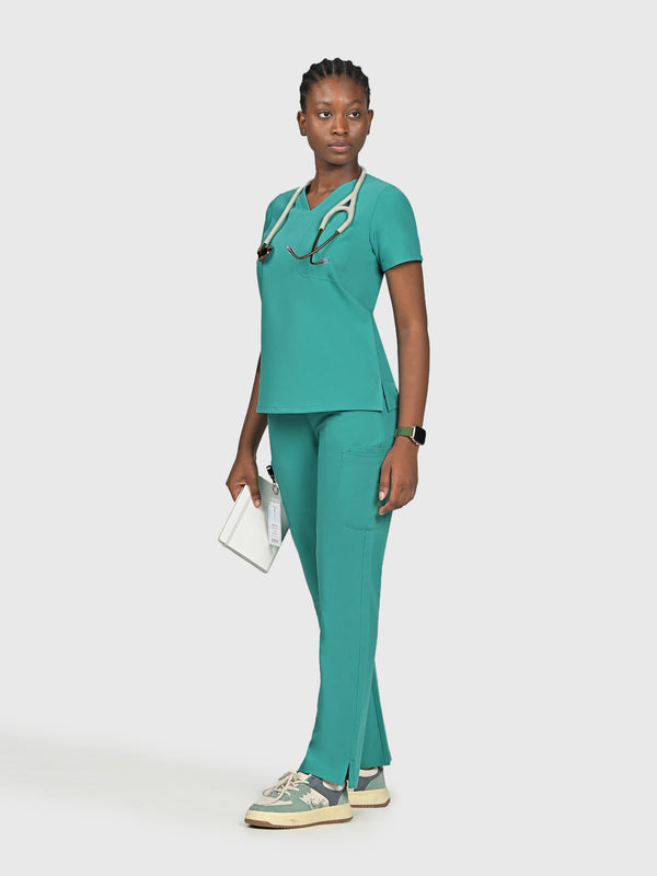 High Waisted Rise Ten-Pocket Cargo Scrub Pant