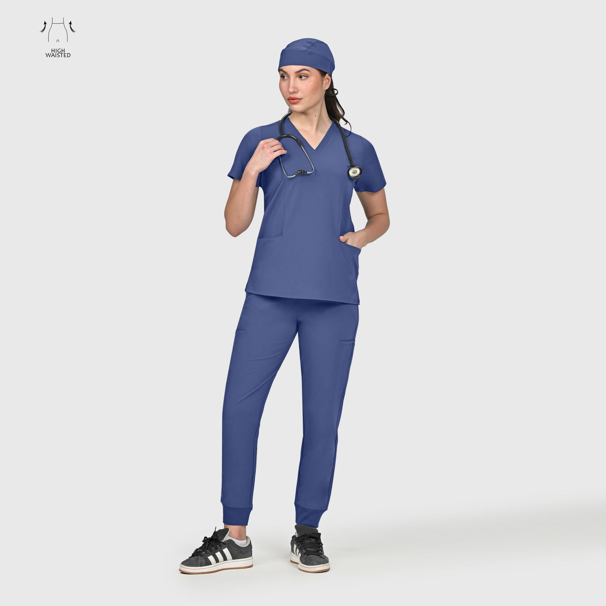 High Waisted Flex Nine-Pocket Jogger Scrub Pant