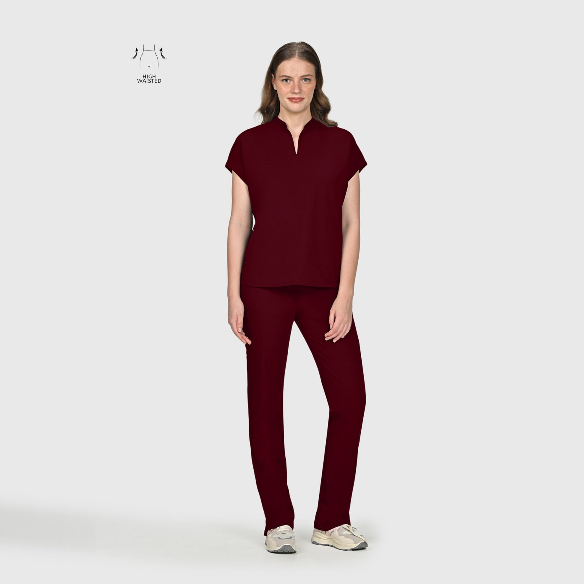 High Waisted Rise Ten-Pocket Cargo Scrub Pant