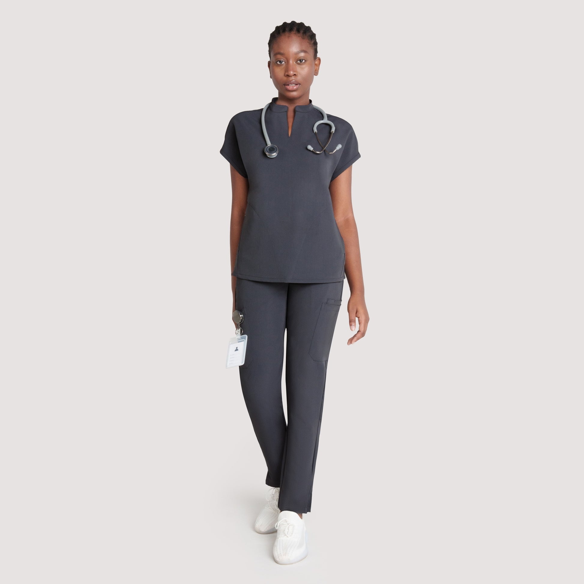 Sleek Eight-Pocket Slim Scrub Pant