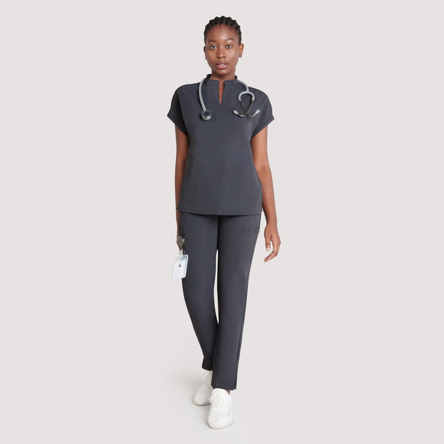 Sleek Eight-Pocket Slim Scrub Pant