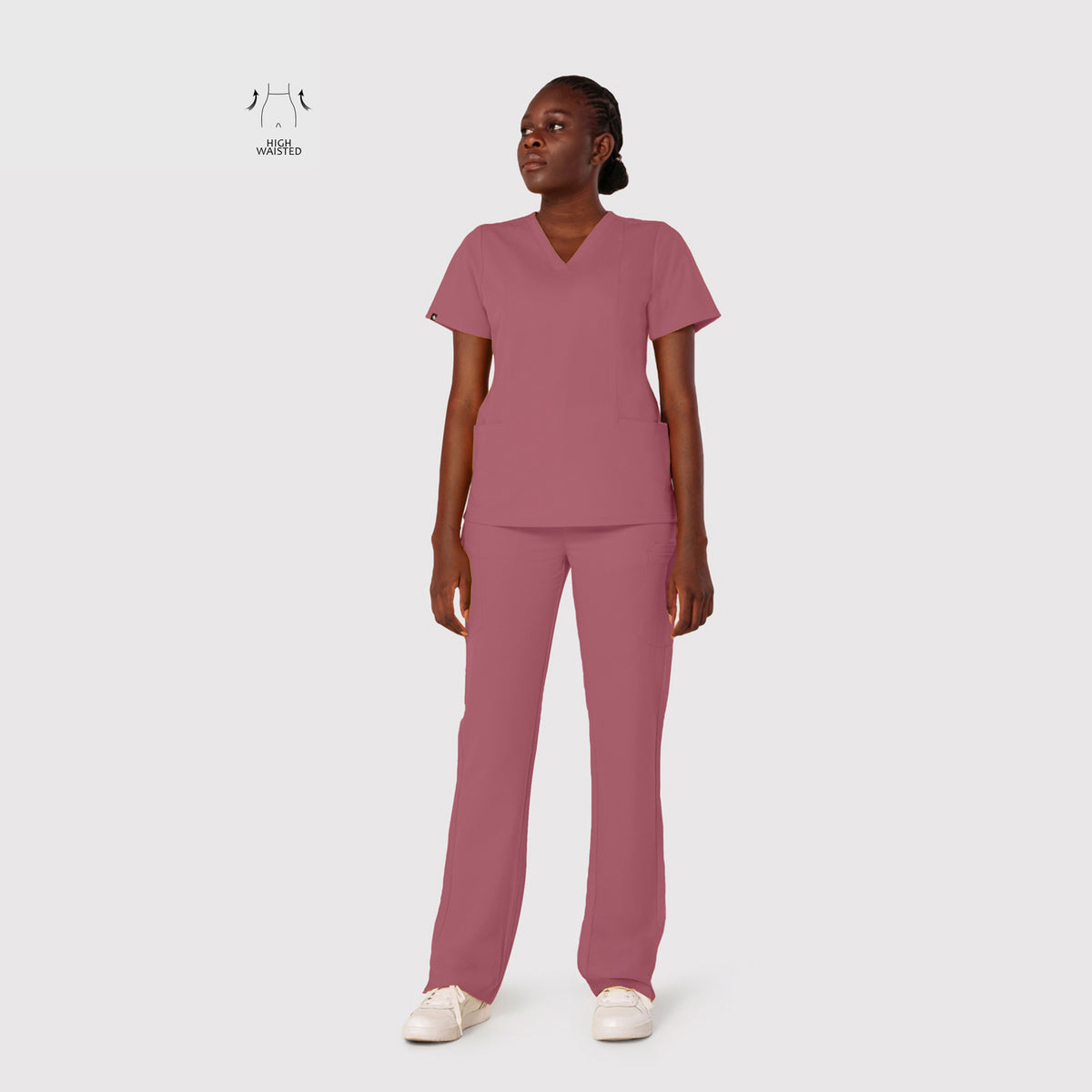 High Waisted Rise Ten-Pocket Cargo Scrub Pant