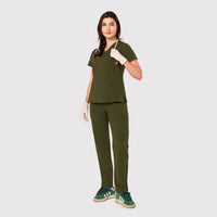 Sleek Eight-Pocket Slim Scrub Pant