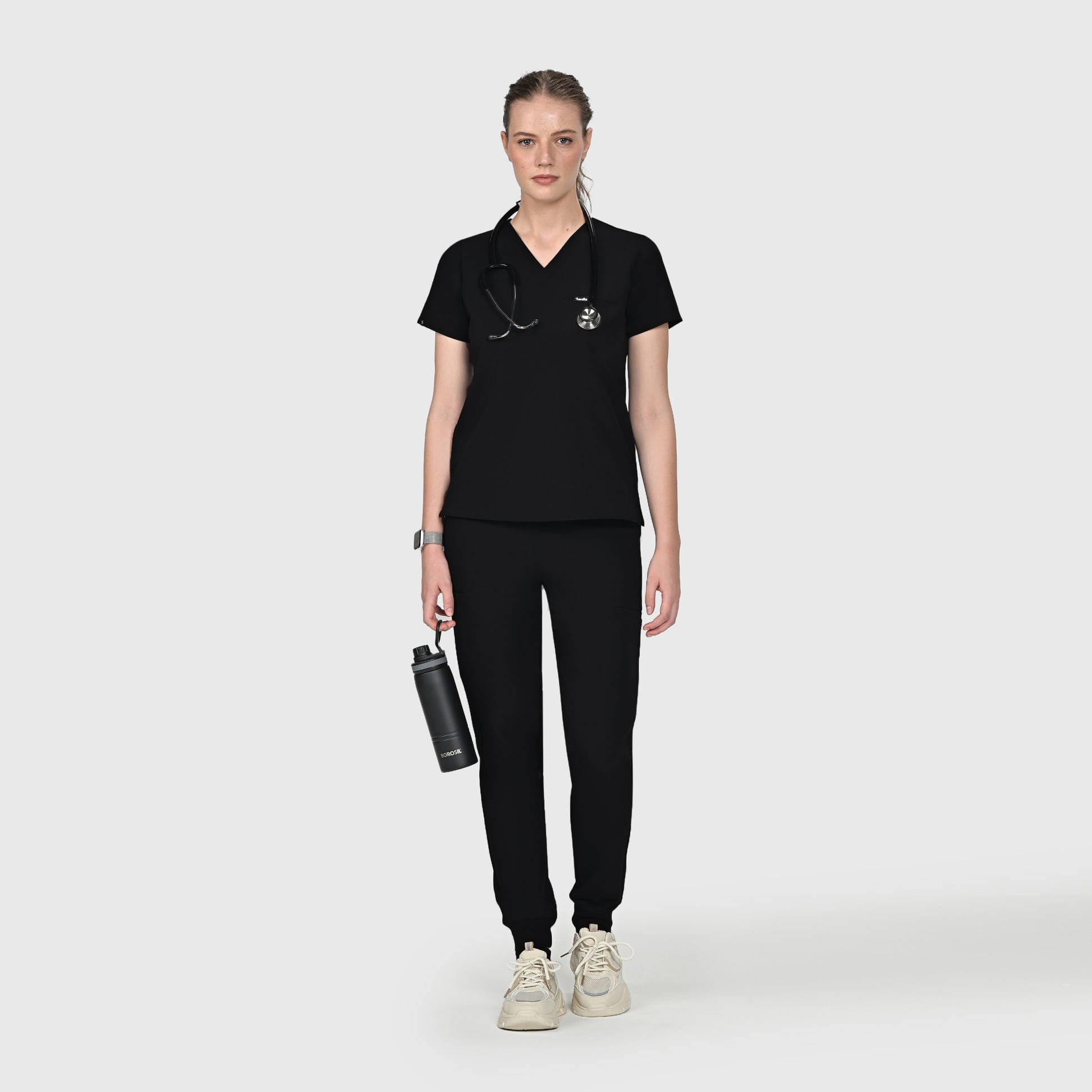High Waisted Flex Nine-Pocket Jogger Scrub Pant