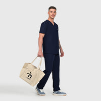 Grid Eight-Pocket Cargo Scrub Pant