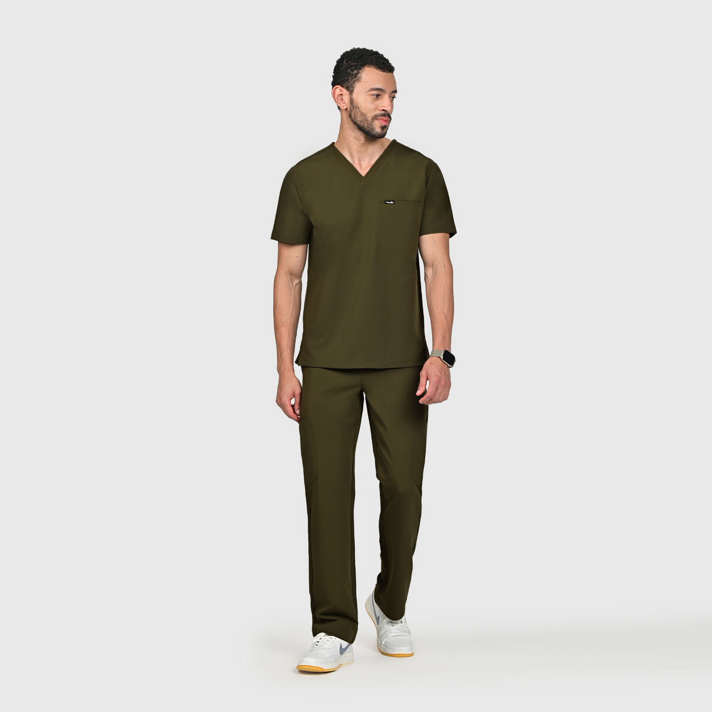 Grid Eight-Pocket Cargo Scrub Pant