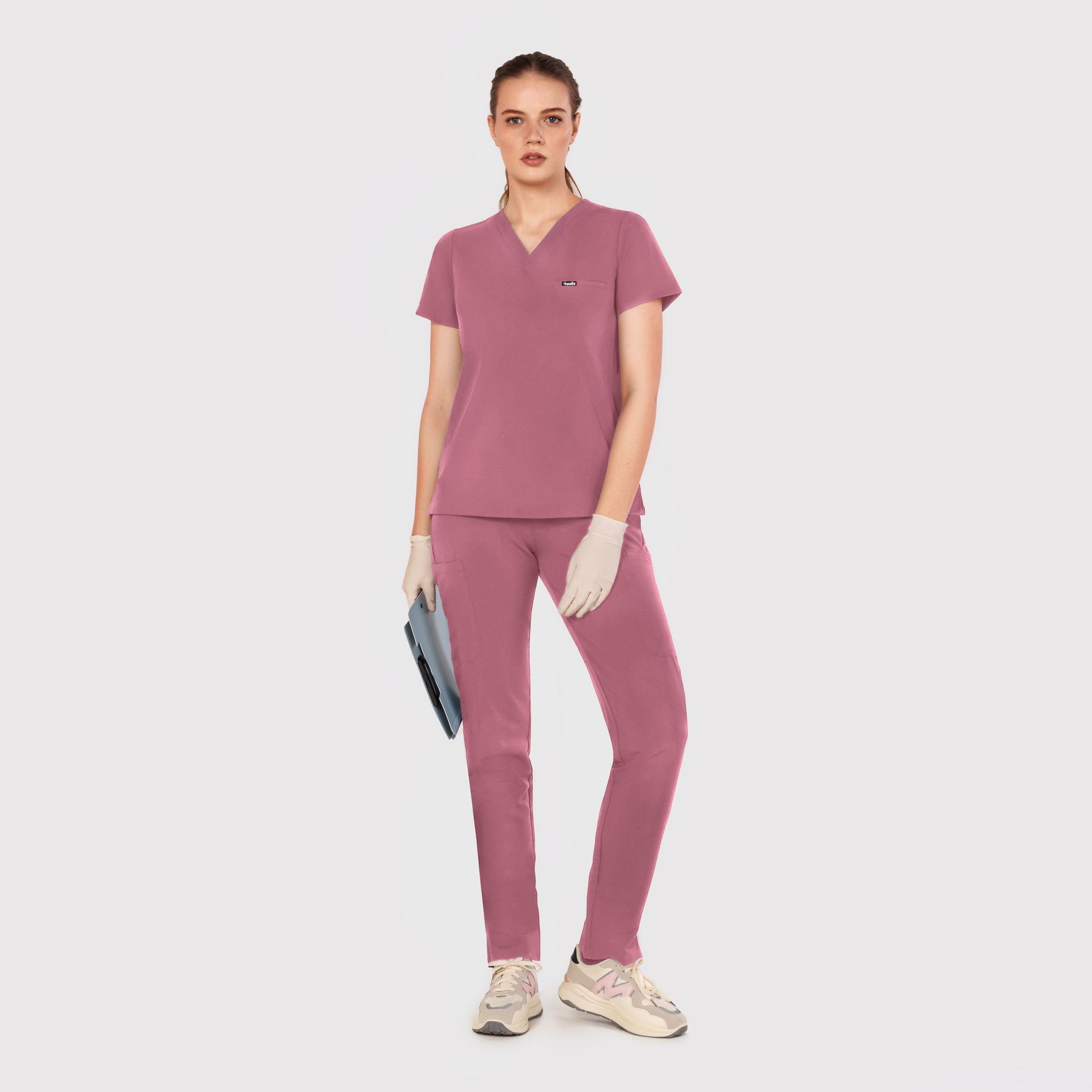 Sleek Eight-Pocket Slim Scrub Pant