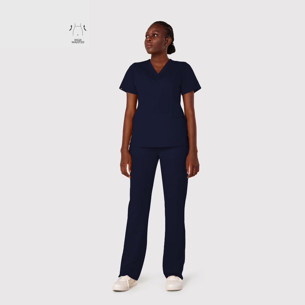 High Waisted Rise Ten-Pocket Cargo Scrub Pant