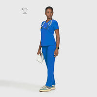 High Waisted Rise Ten-Pocket Cargo Scrub Pant