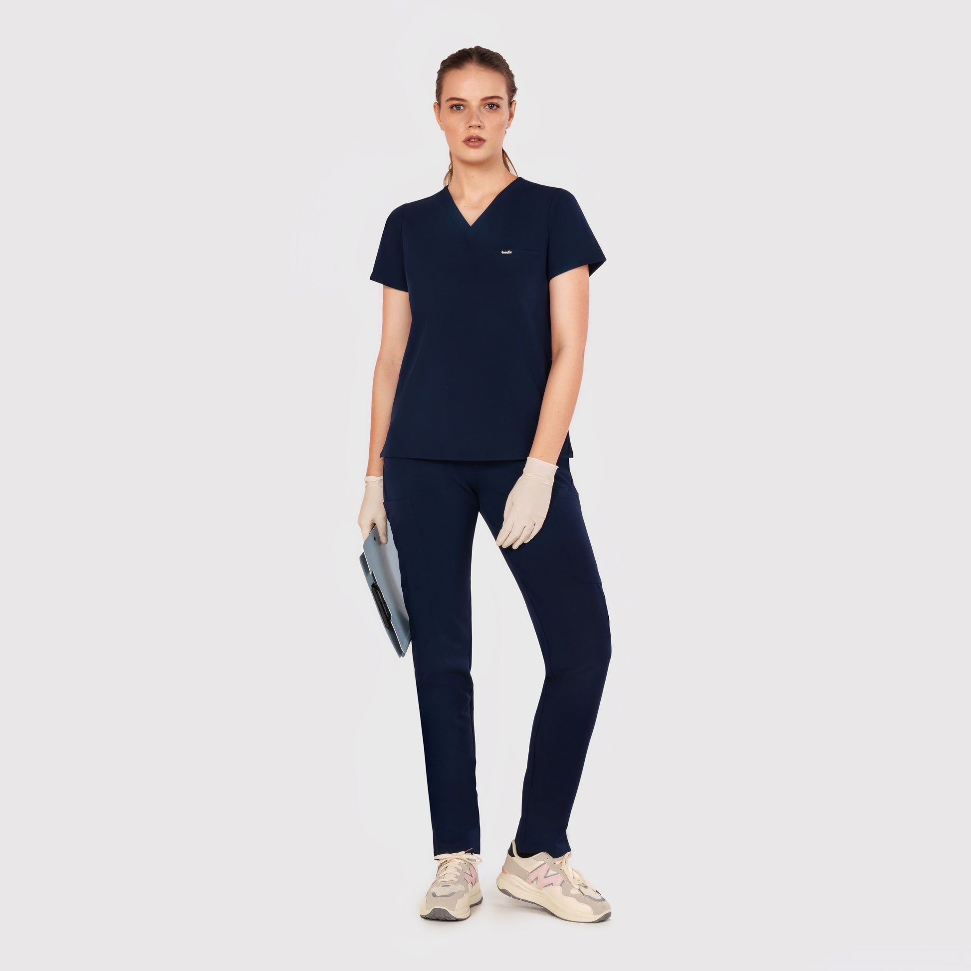 Sleek Eight-Pocket Slim Scrub Pant