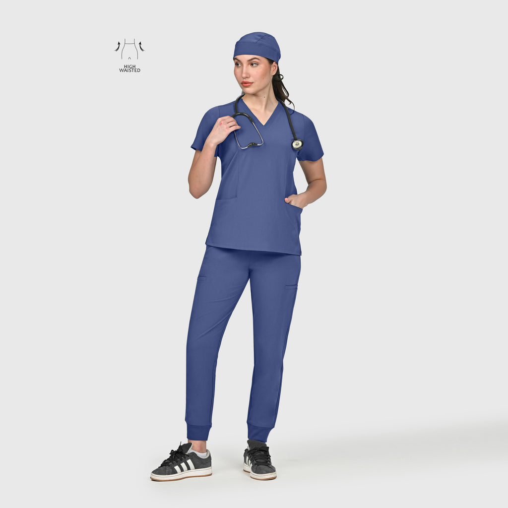 High Waisted Flex Nine-Pocket Jogger Scrub Pant
