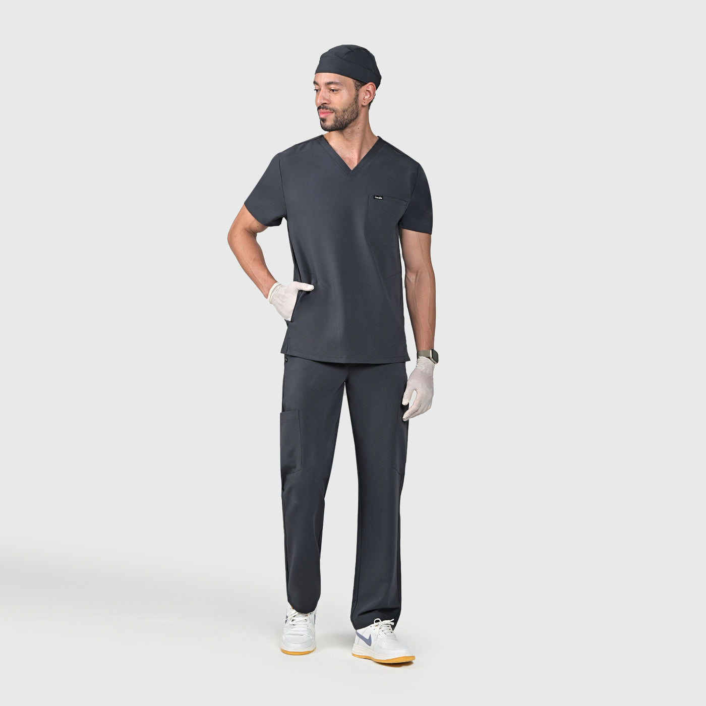 Trio Three-Pocket Scrub Top