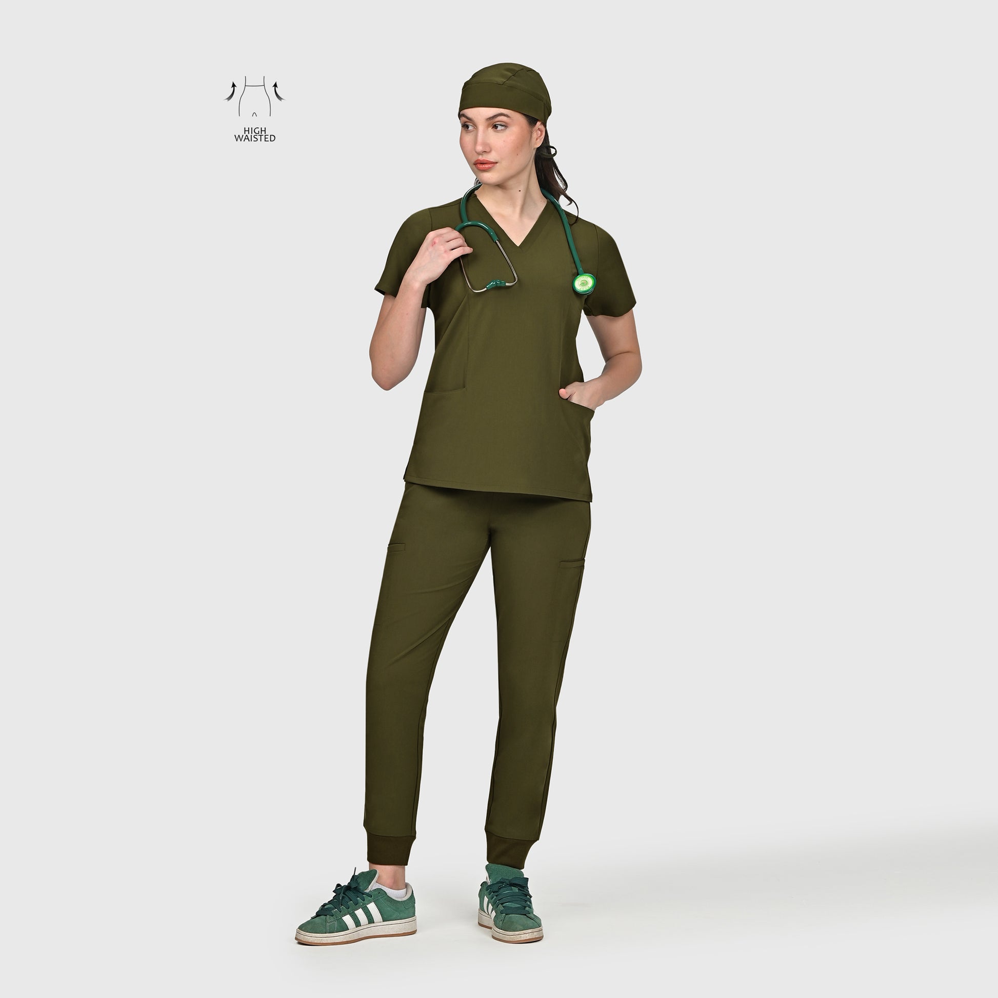 High Waisted Flex Nine-Pocket Jogger Scrub Pant