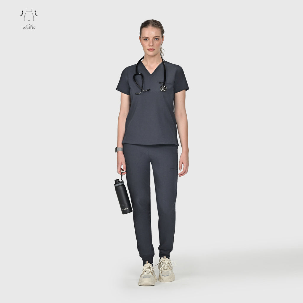 High Waisted Flex Nine-Pocket Jogger Scrub Pant