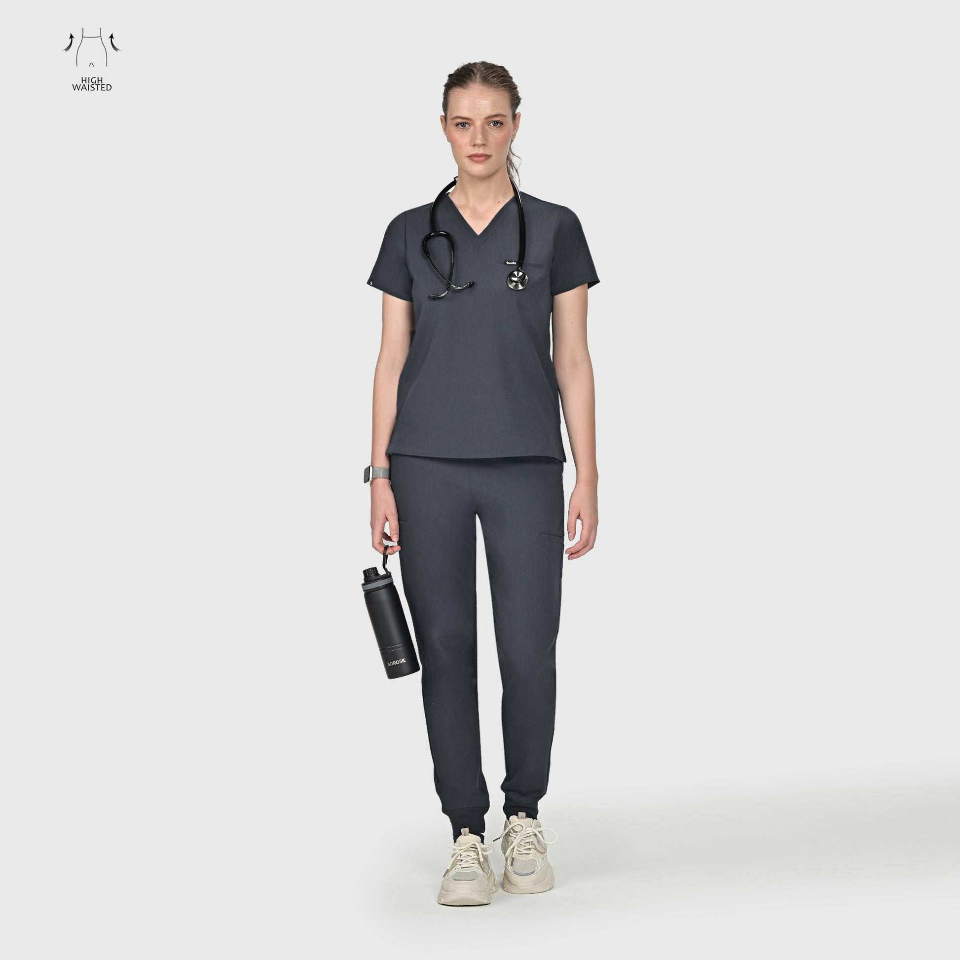 High Waisted Flex Nine-Pocket Jogger Scrub Pant