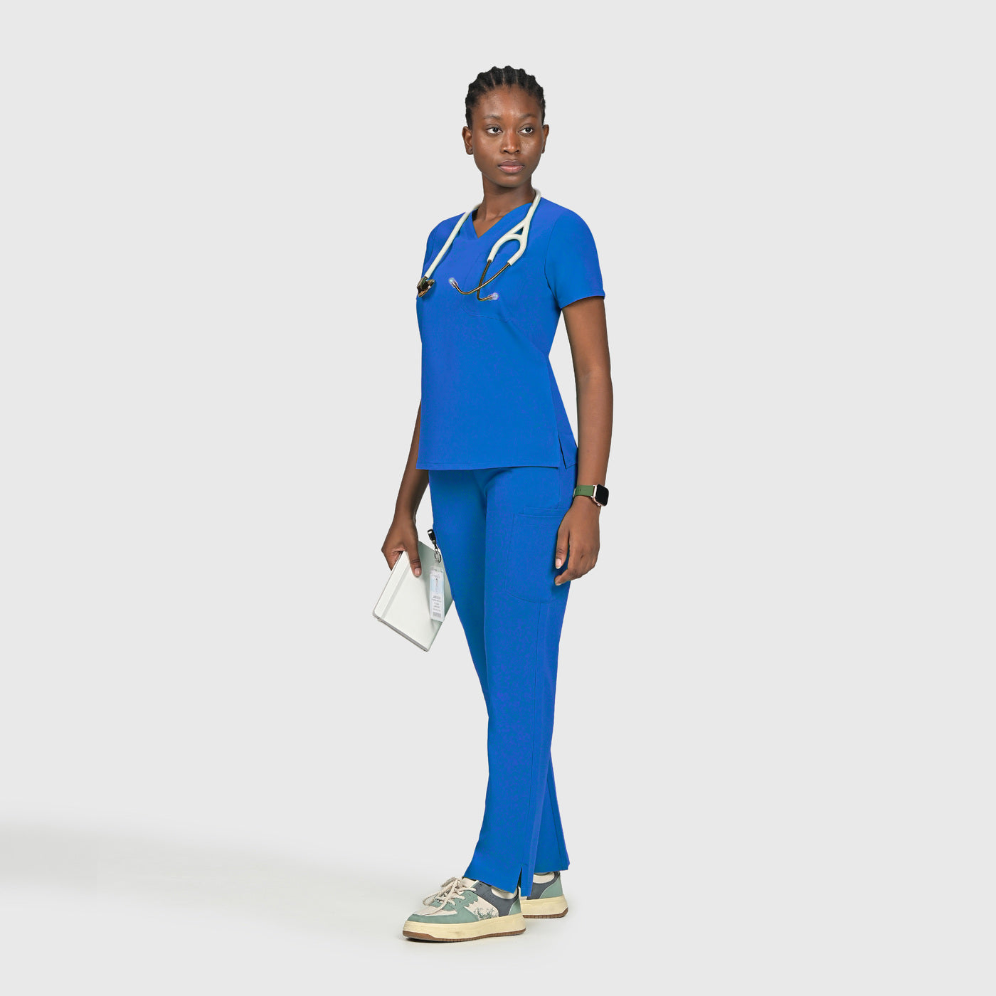 High Waisted Rise Ten-Pocket Cargo Scrub Pant