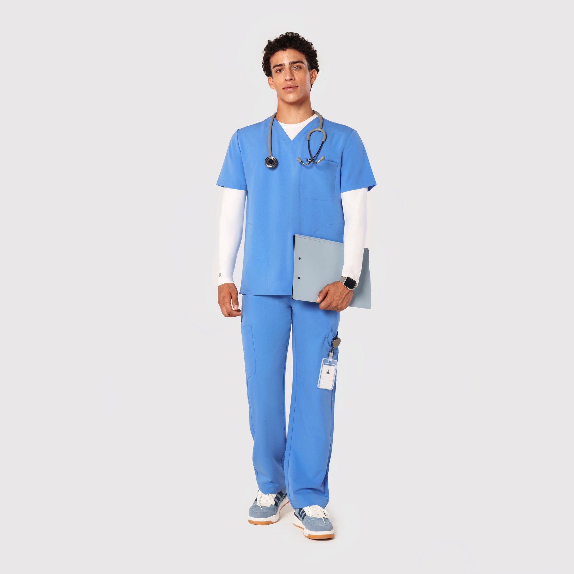Trio Three-Pocket Scrub Top