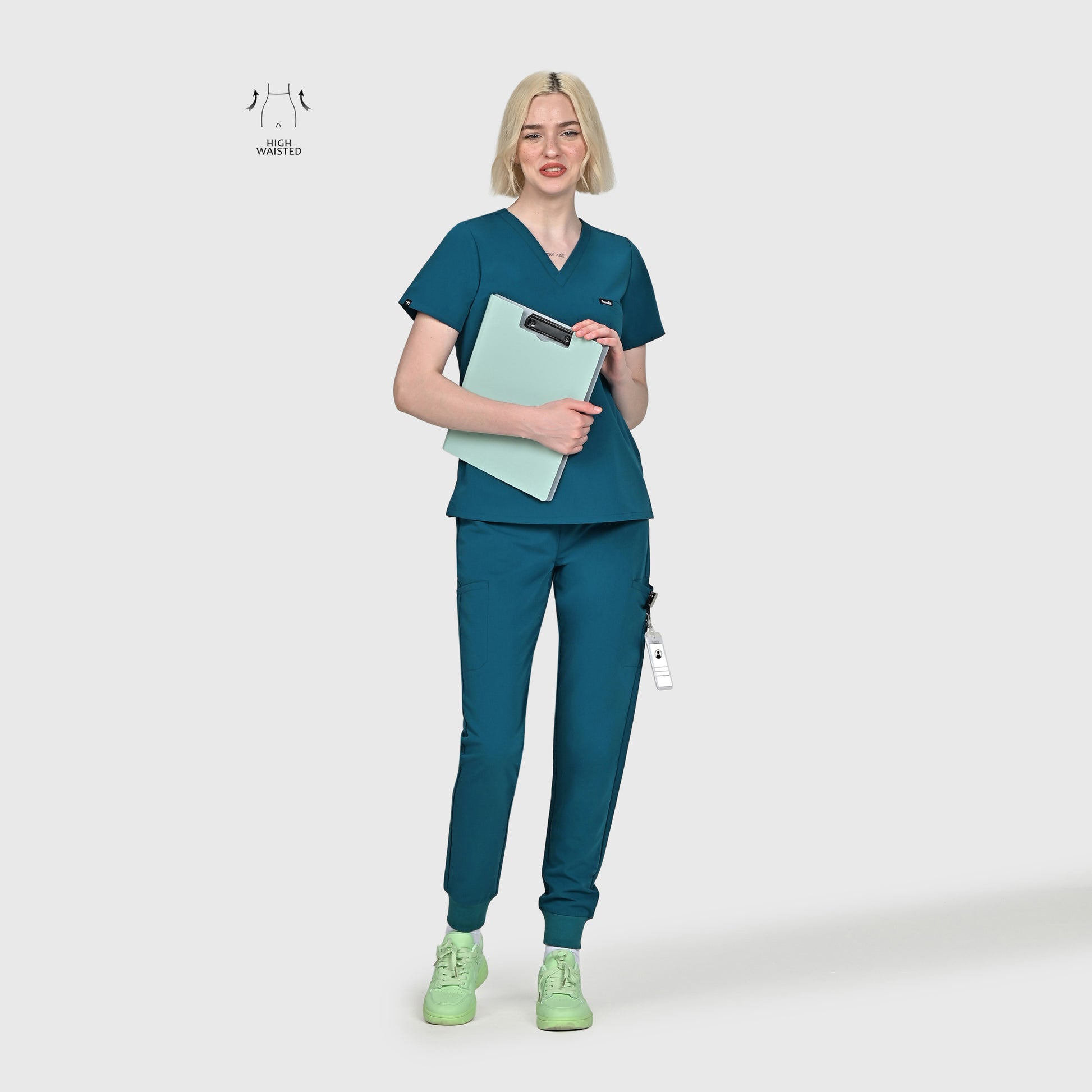 High Waisted Flex Nine-Pocket Jogger Scrub Pant