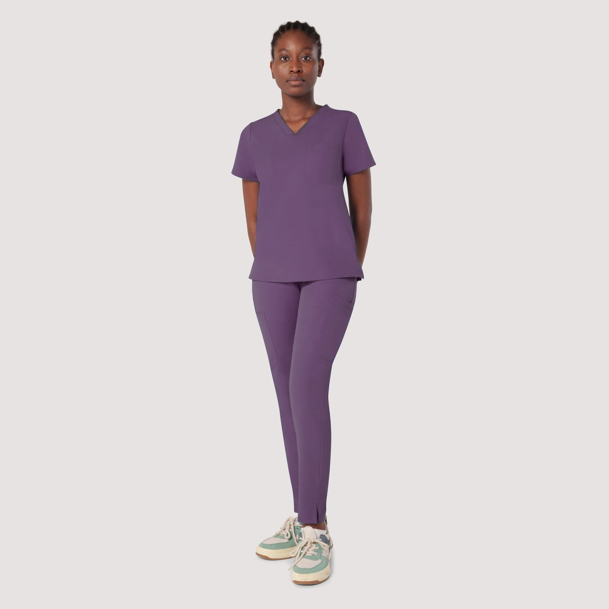 Sleek Eight-Pocket Slim Scrub Pant