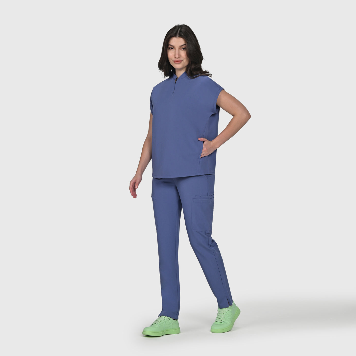 Sleek Eight-Pocket Slim Scrub Pant