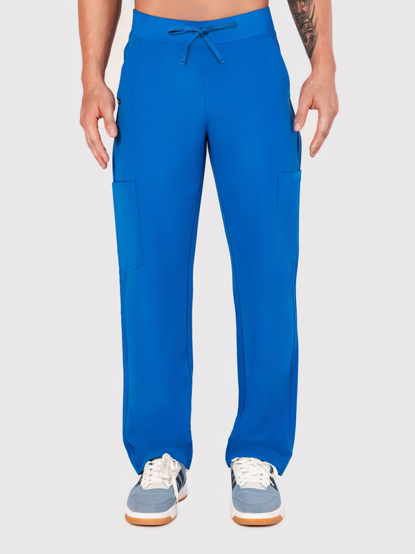 Grid Eight-Pocket Cargo Scrub Pant