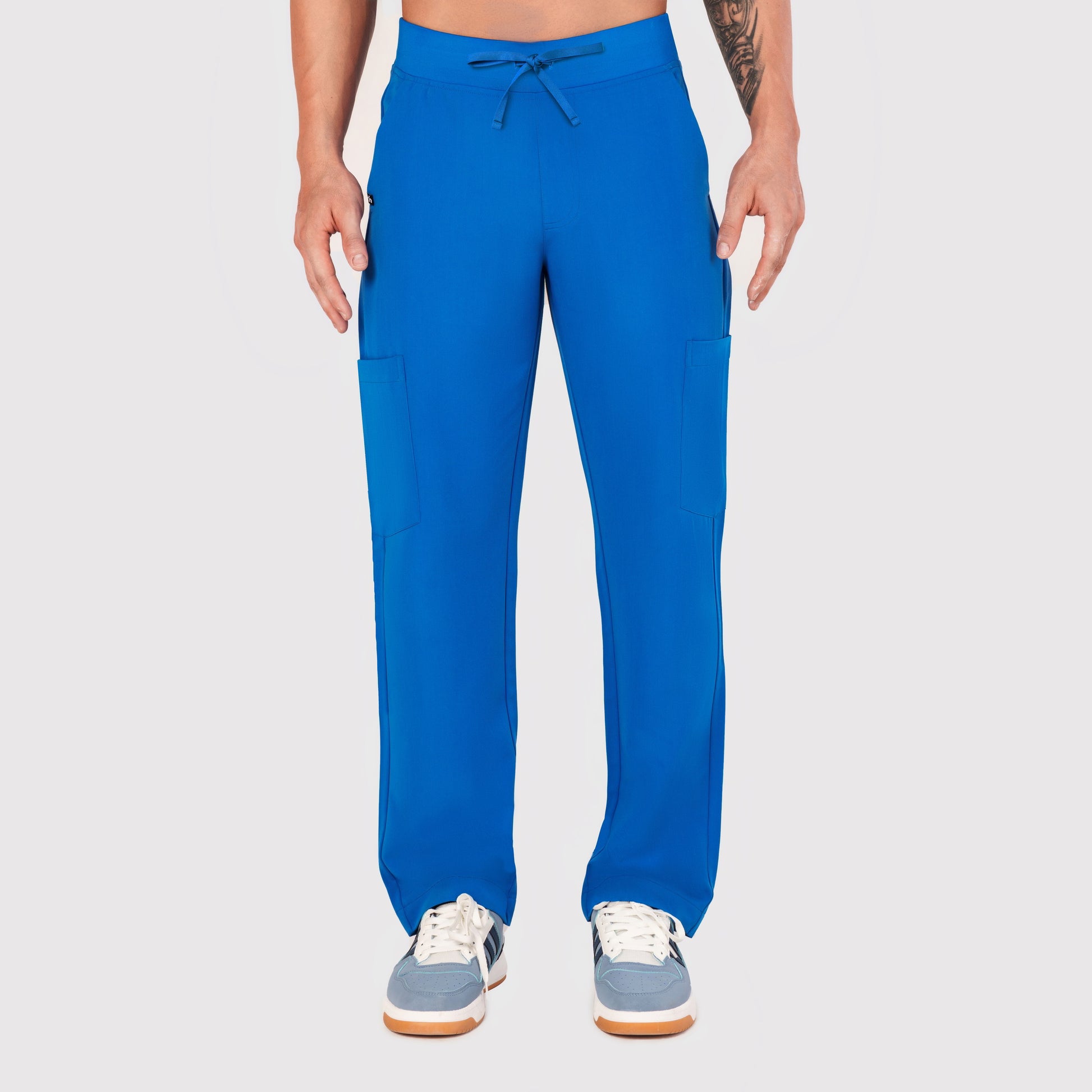 Grid Eight-Pocket Cargo Scrub Pant