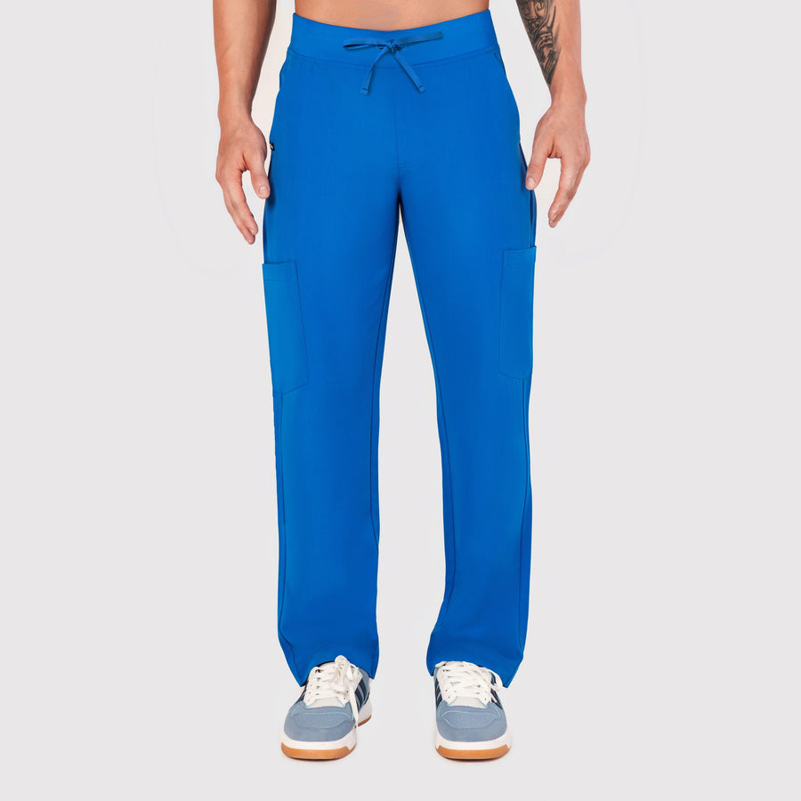 Grid Eight-Pocket Cargo Scrub Pant